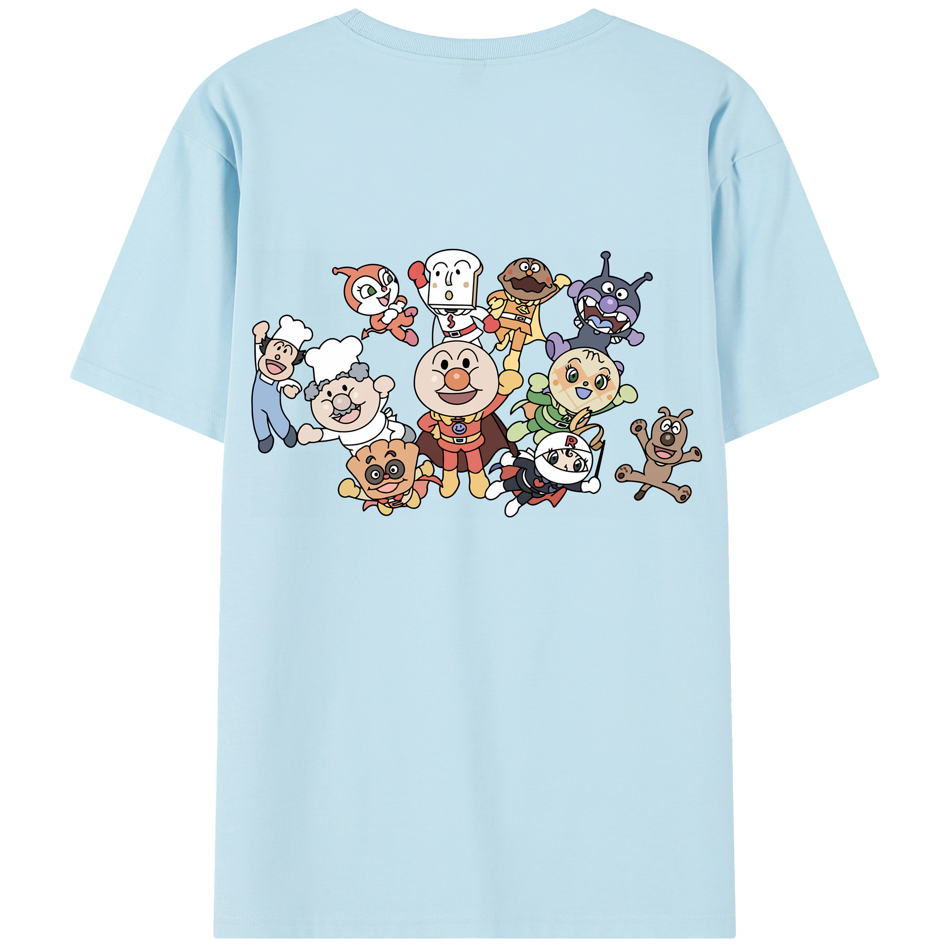 （画像用） アンパンマン Anpanman 綿100％半袖Tシャツ（背面プリント）